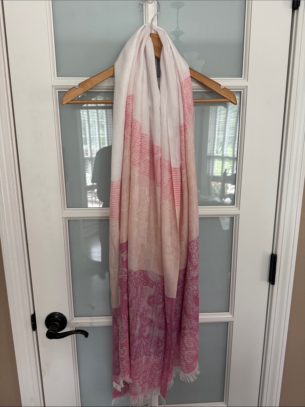 Cosmopolitan Pink Ombre Paisley Lightweight Scarf